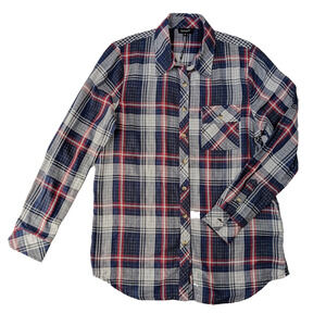 Tolani Navy and Red Plaid Shirt - NWT Size Medium